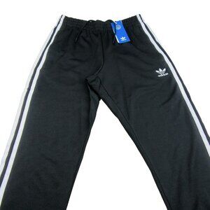 Adidas Originals Adicolor 3 Stripes Track Pants Mens Size Small Black NEW